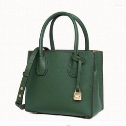 Duffel Bags Tote Baotou Layer Cowhide Leather Female Bag Star The Same Style Lock Hand Bill Of Lading Shoulder Crossbody