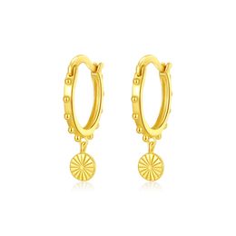 European New Vintage Style 18k Gold Plated Dangle Earrings Jewellery Charm Women Exquisite S925 Silver Earrings for Women Wedding Party Valentine's Day Gift SPC