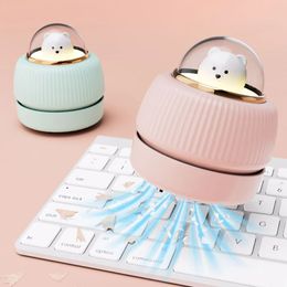 Other Housekeeping Organisation Desktop Vacuum Cleaner Cute Night Light Cordless Portable Handheld 1500mAh Rechargeable for Cleaning Hair Crumb Keyboard 231116