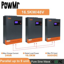 PowMr Parallel 16.5KW 220Vac/380Vac Three Phase Solar Panel Inverter MPPT 80A Solar Charger Controller DC48V Max PV Input 500Vdc