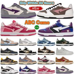 Bathing Apes Men SK8 Casual Shoes Nigo White Silver 16th Anniversary ABC Camo Pink Blue Green Sneakers Designer Women Luxury Leather APBapesta Sta low Trainers