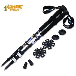 Ski Poles 2pcslot 240gpcs external lock Trekking poles Telescopic Aluminium hiking sticks nordic walking cane for outdoor camping ski 231116