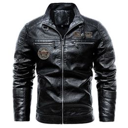 designer Men's Jackets Trendy Menswear Men's Leather Jacket New Men's Pu Leather Coat Men's Motorcycle Suit Plush Leather Coat Men 2r