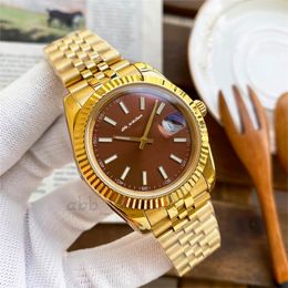 ABB_WATCHES Mens Watch Couple Automatic 41/36mm Mechanical 31/28 Quartz Watches With Box Date Just Gold Watch Round Stainless Steel Wristwatch Limited Edition Gifts