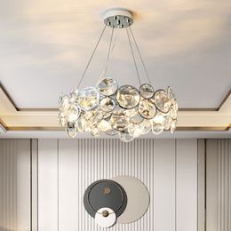 Luxury Living Room Pendant Lamp Nordic Modern Simple Bedroom Crystal Pendant Lamp Household Lighting Decoration Dining Room Lamp