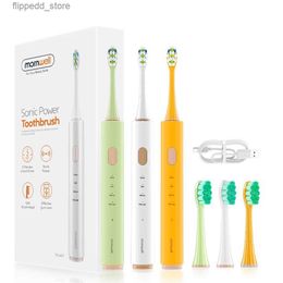 Toothbrush Queenwill Electric Sonic Toothbrush T32 USB Charge Rechargeable 4 modes Waterproof Electronic Tooth Brushes Replacement Heads Q231117