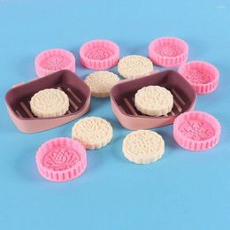 Baking Moulds 2Pcs Mooncake Stamps Mold High Quality Silicone Jelly Mould Reusable Pastry Fondant DIY Kitchen Accessories