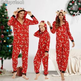 Family Matching Outfits Christmas Pyjamas Family Matching Pyjamas Set Christmas Santa Deer Print Adult Kids Pjs Baby Jumpsuit Xmas Family Outfits 231117
