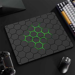 Mouse Pads Wrist Rests Hexagon Gaming Mouse Pad XS Computer Laptop Rubber Small Mousepad For PC Gamer Desktop Decoration Office Mouse Mat Deskmat Rug YQ231117