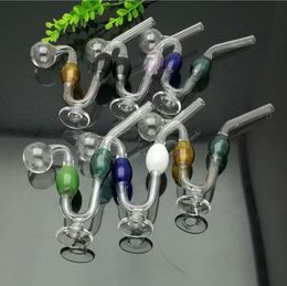 Smoking Pipe Mini Hookah glass bongs Colorful Metal Shape Colorful double bubble base snake pot