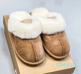 Famous Women Designer Brand Plush Snow Boot with Leather and Fur Integration for Warm Thick Sole Increase Anti slip Ladies Winter Boots