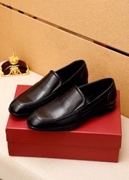 2023 Mens Dress Shoes High Quality Genuine Leather Business Office Casual Loafers Male Brand Party Wedding Flats Size 38-45