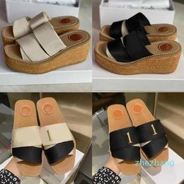 2023-Women Slip-On Designer Slippers Sliders Slides Sandals Flat Woody Mules Desert Sand Black White Outdoor Mens Slipper Slide Slider Sandal Scuffs