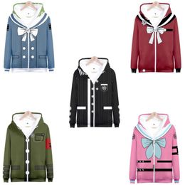 Men's Hoodies & Sweatshirts Cosplay Danganronpa V3 Harukawa Maki Miu Iruma Saihara Shuichi Korekiyo Shinguji Chabashira Tenko Zipper Hoodie