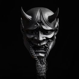 Party Masks Seal Red Prajna Cosplay Japanese Bull Devil Grimace Horns Mask208H