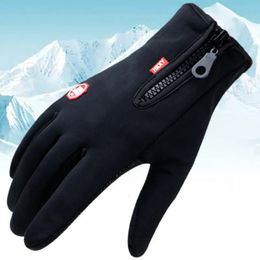 Sports Gloves Winter Warm Bike Touch Screen Full Finger Waterproof Outdoor Skiing Fishing Motorcycle Riding 231117