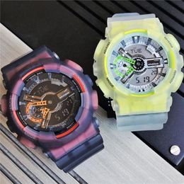 Sports Digital Quartz Unisex Watch GA100 Full Function World Time LED Auto Hand Lifting Light Water Resistant Oak Series