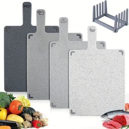 1 set, 4in1 Cutting Board Set - Durable Kitchen Cutting Board with Detachable Bracket and BPA-Free Chopping Block - Perfect for Back to School and Home Cooking