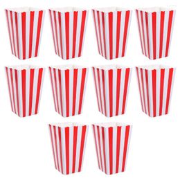 Dinnerware Sets 10 Pcs Popcorn Carton Cups Disposable Container Paper Baby Bulk Gift Bags