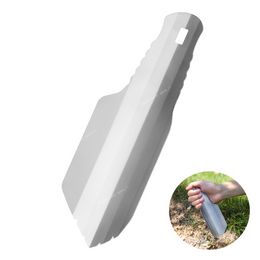 Outdoor Pure Titanium Spatula Tool Camping Portable Shovel Ultra-light Carry-on Excavation Multifunctional Gardening Shovel Camping HikingOutdoor Tools