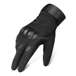 Motorcycle Gloves Winter Hard Knuckles Protection Tactical Military Men Fl Finger Touch Sn Army Driving Combat Bicycle Ski H1022 Dro Dh2Ys