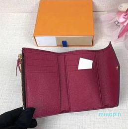 Designer-Women short wallet Fashion Leather coin purse Card holders multicolor Lady mini Wallets zipper pocket with box