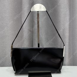 10A Suzanne Bags Luxury Designer Women Shiny Leather Clutch Balck Brown Underarm Shoulder Bag Hobo Bags 2 Size Mirror Quality Travel Ladies Evening Bag