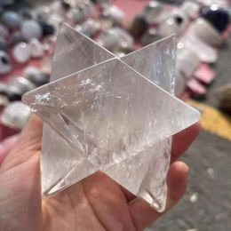 Decorative Figurines Natural Crystal Quartz Merkaba Stars Gemstone Unicursal Hexagram Great For Meditation Healing Positive Balancing Set