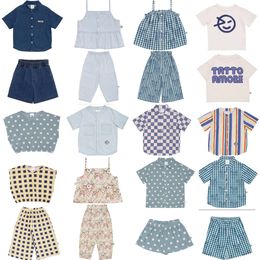 Clothing Sets Kids T Shirts Wyn Brand Summer Boys Girls Cute Print Short Sleeve Shirts Tees and Shorts Clothing Sets Baby Child Tops 230418