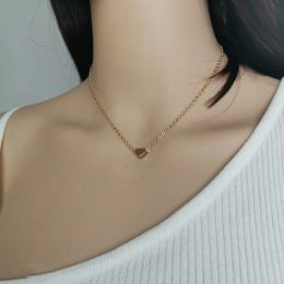 Europe Tennis Graduated and America new baroque shaped pearl collar female simple copper heart necklace