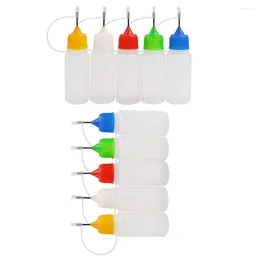 Storage Bottles 10 Pcs Squeeze Liquids Needle Fine Tip Glue Bottle Plastic Precision Applicator