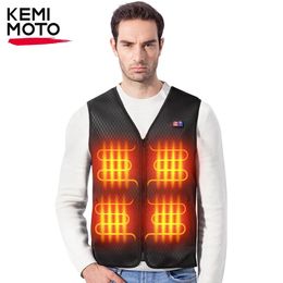 Men's Vests KEMIMOTO Winter Warm Men's Heated Vest Motorcycle Heated Vest USB Electric Heating Smart Vest For Skiing Fishing Outdoor 231118