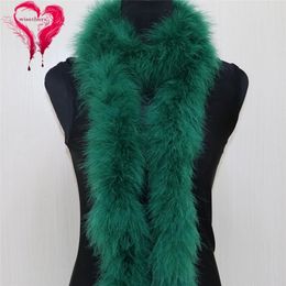 Other Event Party Supplies 2 MetersPcs Fashion 50 Gramme Soft Fluffy Real Natural Turkey Marabou Feather Boa Dyed Colourful Stage Skirt Decoration 231117