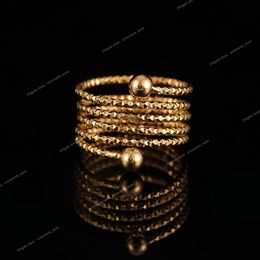 Yellow Gold Colour Filled Big Extensible Original Ring For Woman's Wedding Party Statement Charm Ring Fashion Jewellery Fashion JewelryRings original yellow gold