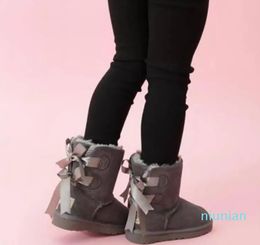 kids Boots Genuine Leather toddlers Snow Boots Solid Winter Girls Footwear Toddler Girls Boots