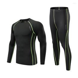 Running Sets Gym Men Clothing Sportswear Suits Compression Fitness Breathable Quick Dry Top Trousers