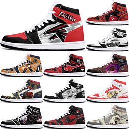 DIY classics Customised shoes sports basketball shoes 1s men women antiskid anime loafers Versatile fashion figure sneakers 36-48 408051