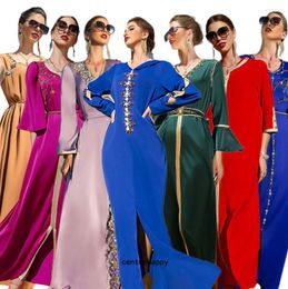 Ethnic Clothing Kaftan Women Muslim Moroccan Abaya Long Dress Islamic Evening Party Jilbab Gown