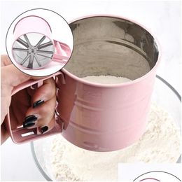 Baking & Pastry Tools Stainless Steel Baking Pastry Tools Sieve Cup Powder Flour Icing Sugar Mesh Sieves Colander Crank Sifter Kitchen Dhlh1