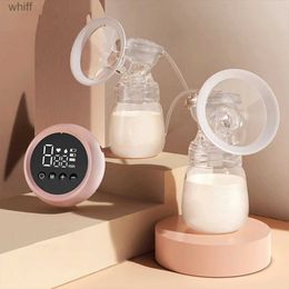 Breastpumps Double Electric Breast Pump 1000 MAh Lithium Battery LCD Touch Screen Control Protable Milk Nursing Pumps BPA FreeL231118