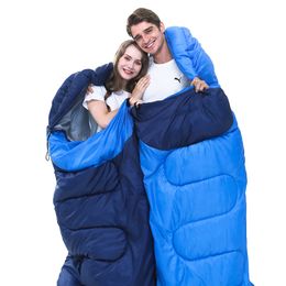 New Adult Splice Sleeping Bag Anti Kick Quilt Cotton Spring Autumn Winter Outdoor Thickened Lunch Sleeping Bag