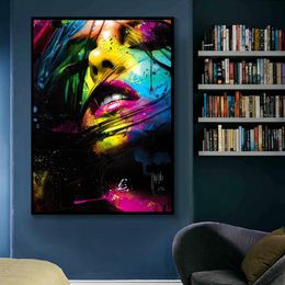 Colourful Woman Poster and Prints Nordic Wall Art Picture Abstract Canvas Art Paintings for Living Room Cuadros Home Decoration