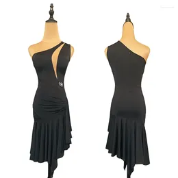 Stage Wear Latin Dance Dress Women Sexy Black Tango Outfit Summer Designer Clothes Performance Costume Modern JL2879