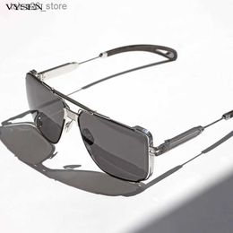 Sunglasses Metal Oversized Square Sunglasses For Men 2022 Fashion Luxury Brand Designer Punk Sun Glasses Women Trend Large Eyeglasses UV400 Q231118