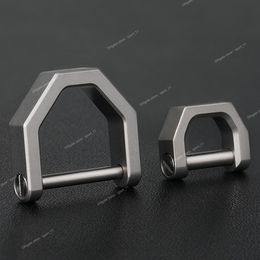 D Shape Multi-purpose Mini Lock Titanium Buckles Keyring Car Buckle Outdoor EDC Tool Horseshoe Buckle Camping HikingOutdoor Tools titanium keyring tool ring keys