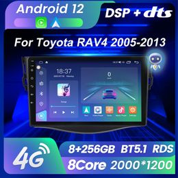 Android 12 Multimedia Car Dvd Video Player for Toyota RAV4 2005-2013 Radio Navigation Carplay AI Voice Control GPS DSP 2K