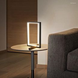 Table Lamps Minimalism Rectangle Led Dimmable Desk Lamp Reading Light Nordic Simple Lighting Chandelier Fixtures