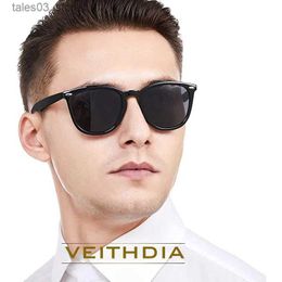 Sunglasses VEITHDIA Sunglasses Men Fashion Brand Designer Unisex Photochromic Polarized Mirror Male Eyewear Sun Glasses For Women V6116 Q231118