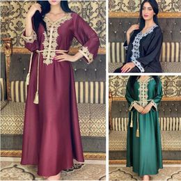 Ethnic Clothing Women Long Dress Moroccan Kaftan Abaya Muslim Maxi Dubai Evening Party Jilbab Caftan