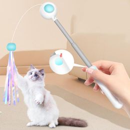 Cat Toys Wand Replacement Head Cats Retractable Rod Toy Candy Tassels Portable Creative Funny Accessories